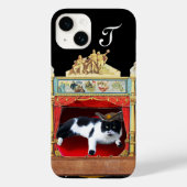 MARDI GRAS MASQUERADE THEATER CAT Monogramm Case-Mate iPhone Hülle (Rückseite)