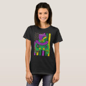 Mardi Gras Masquerade Video Game Purple Jester Hat T-Shirt (Vorne ganz)