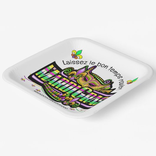 Mardi Gras Matches Theme Pappteller (Gewinkelt)