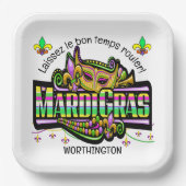 Mardi Gras Matches Theme Pappteller (Vorderseite)