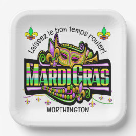 Mardi Gras Matches Theme Pappteller