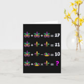 Mardi Gras Math Gleichung für Lehrer Schüler Mard Karte (Gelbe Blume)