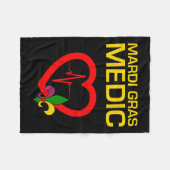 Mardi Gras Medic Fleecedecke (Vorderseite (Horizontal))