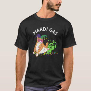 Mardi Gras Meme Wortwitz Furzende Katze Mardi Gas  T-Shirt