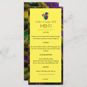 Mardi Gras Menu Menükarte (Vorne/Hinten)