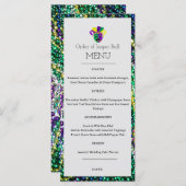 Mardi Gras Menu Menükarte (Vorne/Hinten)