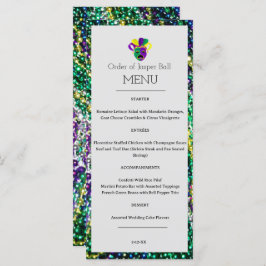 Mardi Gras Menu Menükarte
