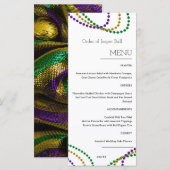 Mardi Gras Menu Menükarte (Vorne/Hinten)