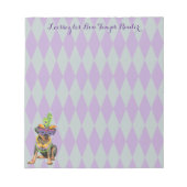 Mardi Gras Min Button Notizblock (Vorderseite)