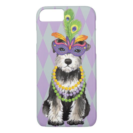 Mardi Gras Mini Schnauzer Case-Mate iPhone Hülle (Rückseite)