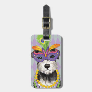 Mardi Gras Mini Schnauzer Gepäckanhänger