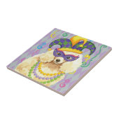 Mardi Gras Miniature Poodle Fliese (Seite)