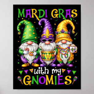 Mardi Gras mit meiner Gnomies-Squad-Gnome 2025 Kos Poster