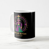 Mardi Gras Mom 2026 Queen Kaffeetasse (Vorderseite Links)