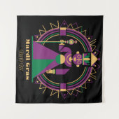 Mardi Gras Mom 2026 Queen Wandteppich (Vorderseite (Horizontal))