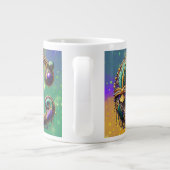 Mardi Gras Monogram Initial C Jumbo-Tasse (Rückseite)