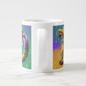 Mardi Gras Monogram Initial D Jumbo-Tasse (Rückseite)