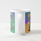 Mardi Gras Monogram Initial E Jumbo-Tasse (Rückseite)