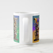 Mardi Gras Monogram Initial H Jumbo-Tasse (Rückseite)