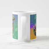Mardi Gras Monogram Initial J Jumbo-Tasse (Rückseite)