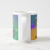 Mardi Gras Monogram Initial L Jumbo-Tasse (Rückseite)