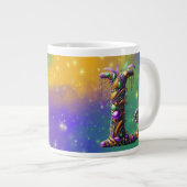 Mardi Gras Monogram Initial L Jumbo-Tasse (Vorderseite Rechts)