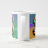 Mardi Gras Monogram Initial S Jumbo-Tasse (Rückseite)