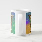 Mardi Gras Monogram Initial W Jumbo-Tasse (Rückseite)