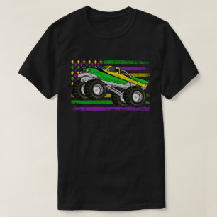 Mardi Gras Monster Truck US-amerikanische Flagge T-Shirt