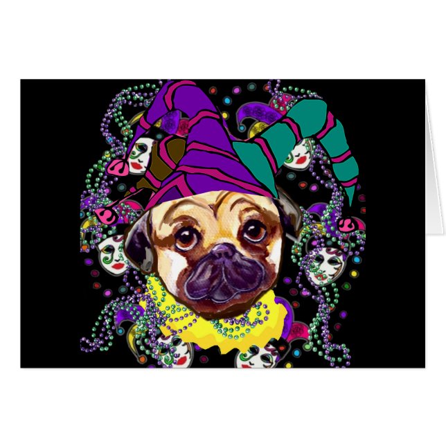 MARDI GRAS MOPS (Vorderseite (Horizontal))