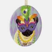Mardi Gras Mops Keramikornament (Rechts)