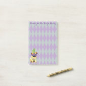 Mardi Gras Mops Post-it Klebezettel (Auf Schreibtisch)