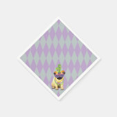 Mardi Gras Mops Serviette (Ecke)