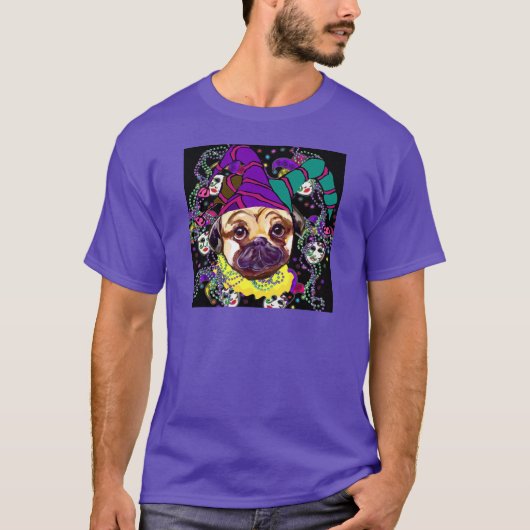 MARDI GRAS MOPS T-Shirt (Vorderseite)