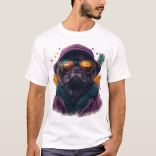 Mardi Gras Mops Vibrant T-Shirt
