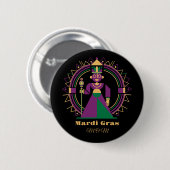 Mardi Gras Mutter 2026 Königin Button (Vorne & Hinten)