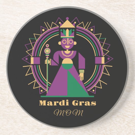 Mardi Gras Mutter 2026 Königin Getränkeuntersetzer (Vorne)