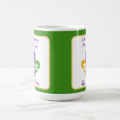 Mardi Gras NAME Green Gold Purple Fleur de Lis Kaffeetasse (Mittel)