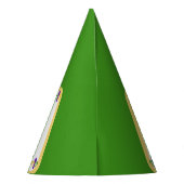 Mardi Gras NAME Green Gold Purple Fleur de Lis Partyhütchen (Rückseite)