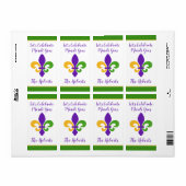 Mardi Gras NAME Grün Gold Lila Fleur de Lis (Vorne)