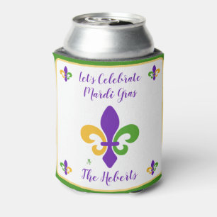 Mardi Gras NAME Grün Gold Lila Fleur de Lis Dosenkühler