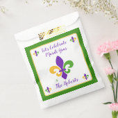 Mardi Gras NAME Grün Gold Lila Fleur de Lis Geschenktütchen (Versiegelt)