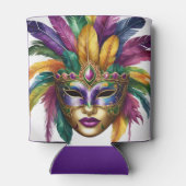 Mardi Gras Namensschildkröten Dosenkühler (Rückseite)