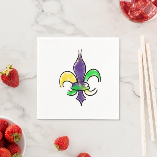 Mardi Gras Napkin Serviette (Beispiel)