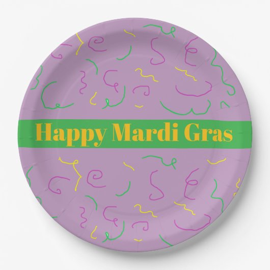 Mardi Gras Napkins Pappteller (Vorderseite)