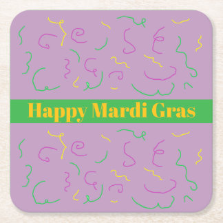 Mardi Gras Napkins Rechteckiger Pappuntersetzer