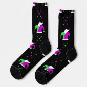 Mardi Gras Narrenhut Crew Socken (Linkes Detail)