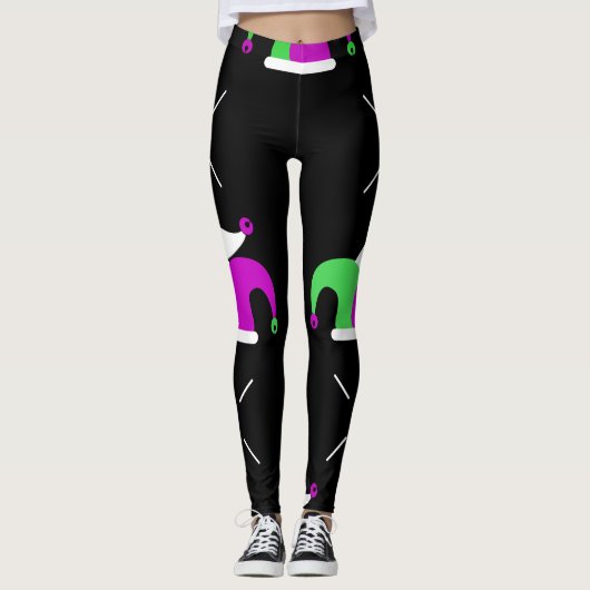 Mardi Gras Narrenhut Leggings (Vorderseite)