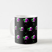 Mardi Gras Narrenhut Muster Tasse (Vorderseite Links)