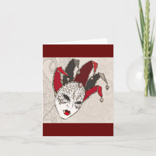 Mardi Gras Narrenmaske Venetianischer Karneval Karte